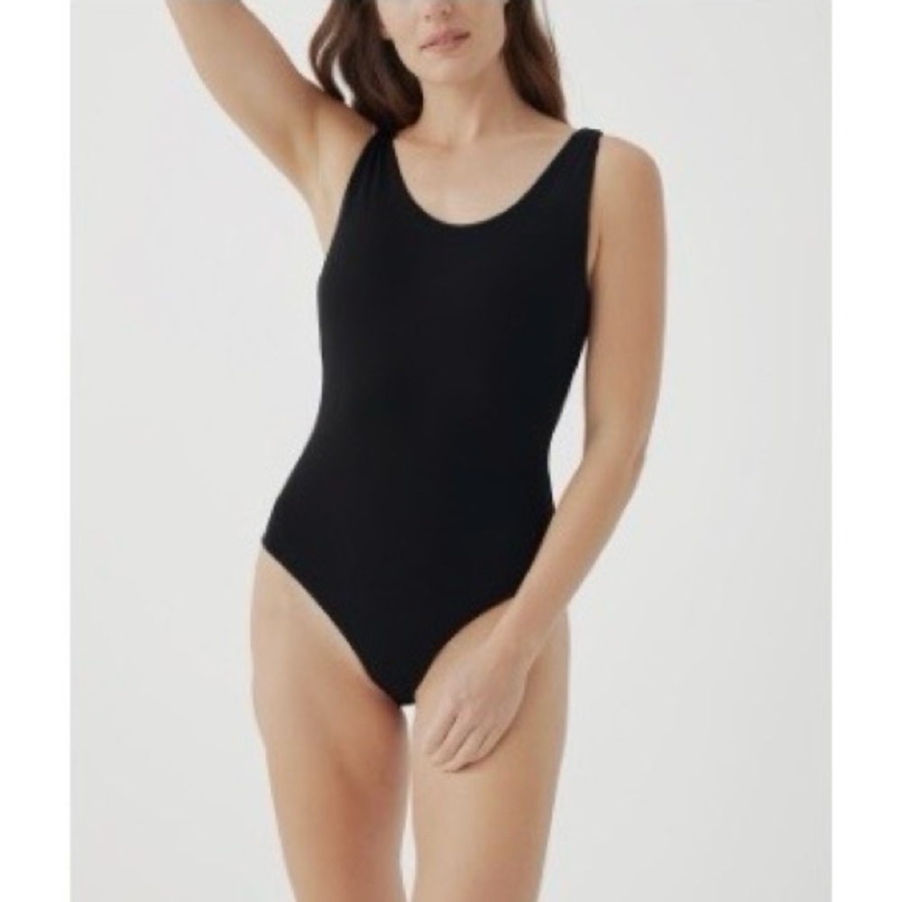 Pact | Black tank bodysuit